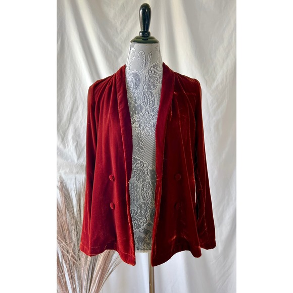 Re:Named Red Velvet Double Breasted Blazer - Picture 7 of 11